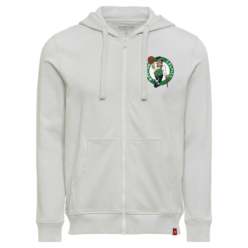 Boston Celtics Sportiqe Buxton Premium Full-Zip Hoodie Gray