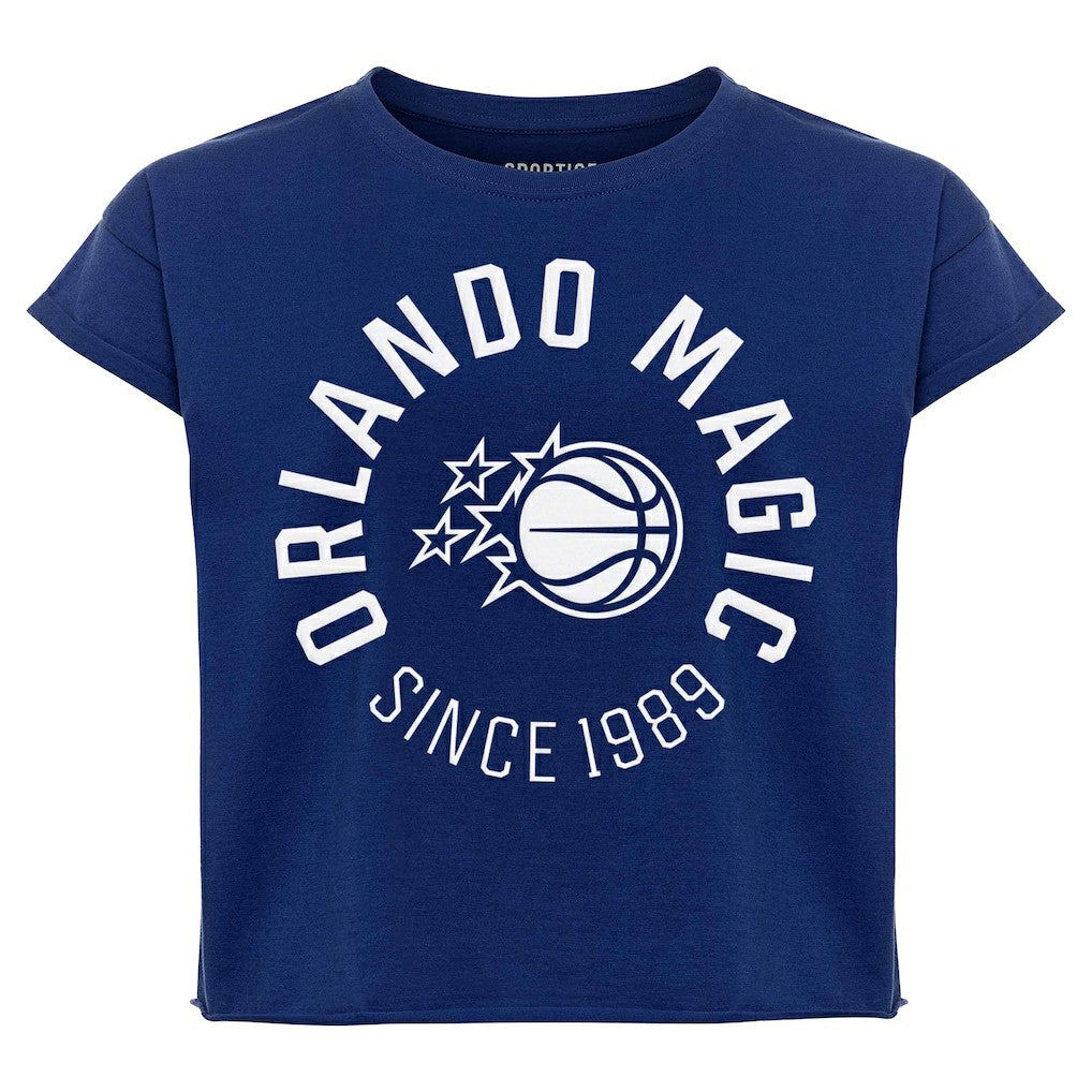 Orlando Magic Sportiqe Women's Cropped Genuine Issue Collection Alana T-Shirt Blue