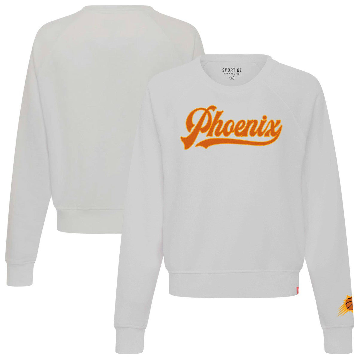 Phoenix Suns Sportiqe Women's Genuine Issue Collection Ashlyn Raglan Sweatshirt Gray