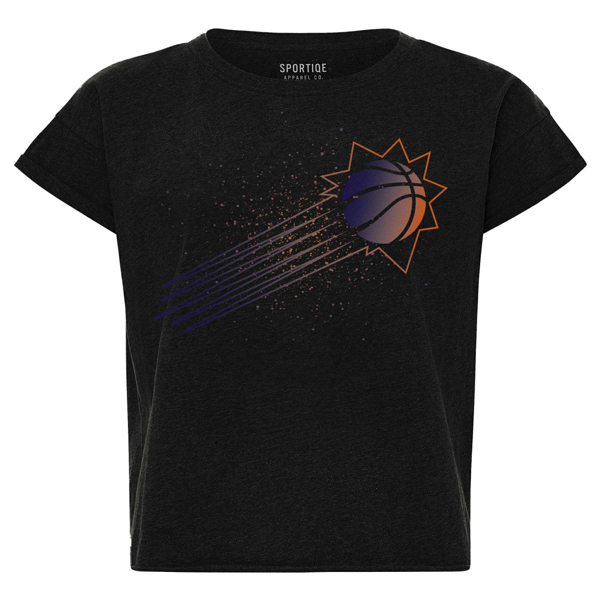 Phoenix Suns Sportiqe Women's Cropped Genuine Issue Collection Alana T-Shirt Black