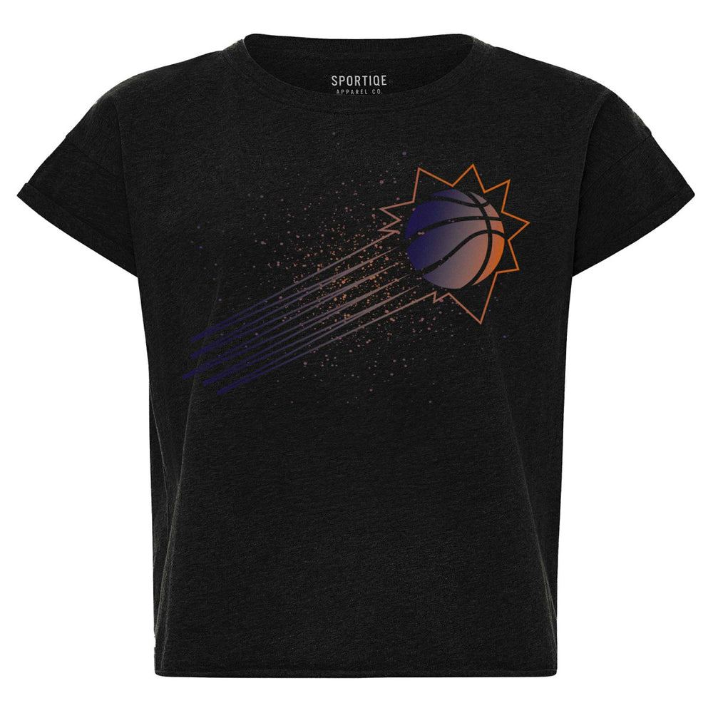 Phoenix Suns Sportiqe Women's Cropped Genuine Issue Collection Alana T-Shirt Black