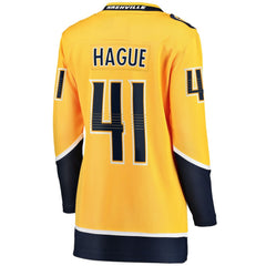 NHL Nicolas Hague Nashville Predators Fanatics Women's Home Breakaway Jersey - Gold