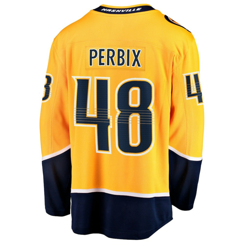 NHL Nick Perbix Nashville Predators Fanatics Home Breakaway Jersey - Gold