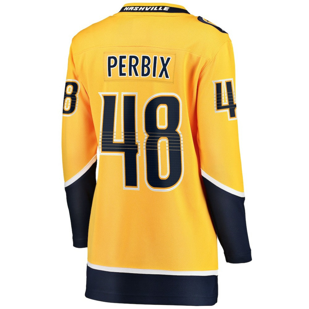 NHL Nick Perbix Nashville Predators Fanatics Women's Home Breakaway Jersey - Gold