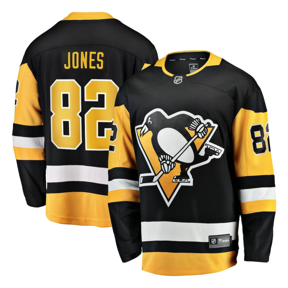 NHL Caleb Jones Pittsburgh Penguins Fanatics Home Breakaway Jersey - Black