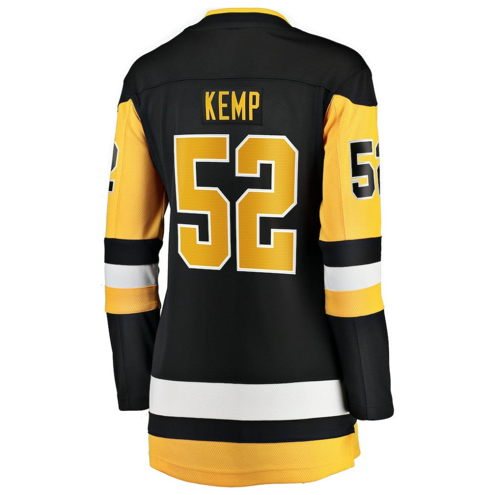NHL Philip Kemp Pittsburgh Penguins Fanatics Women's Home Breakaway Jersey - Black