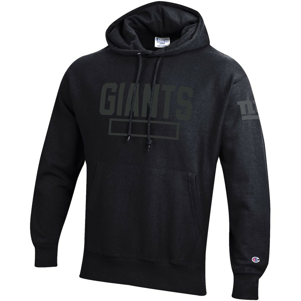 New York Giants Champion Tonal Reverse Weave Fleece Hoodie Black