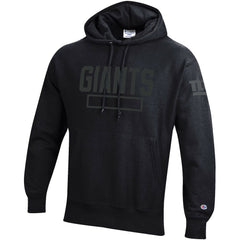 New York Giants Champion Tonal Reverse Weave Fleece Hoodie Black