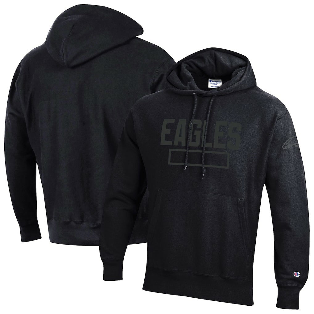 Philadelphia Eagles Champion Tonal Reverse Weave Fleece Hoodie Black