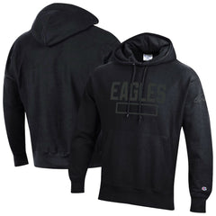 Philadelphia Eagles Champion Tonal Reverse Weave Fleece Hoodie Black