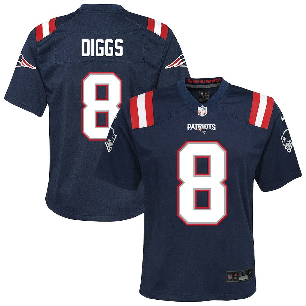 NFL Stefon Diggs New England Patriots Youth Team Game Jersey - Navy