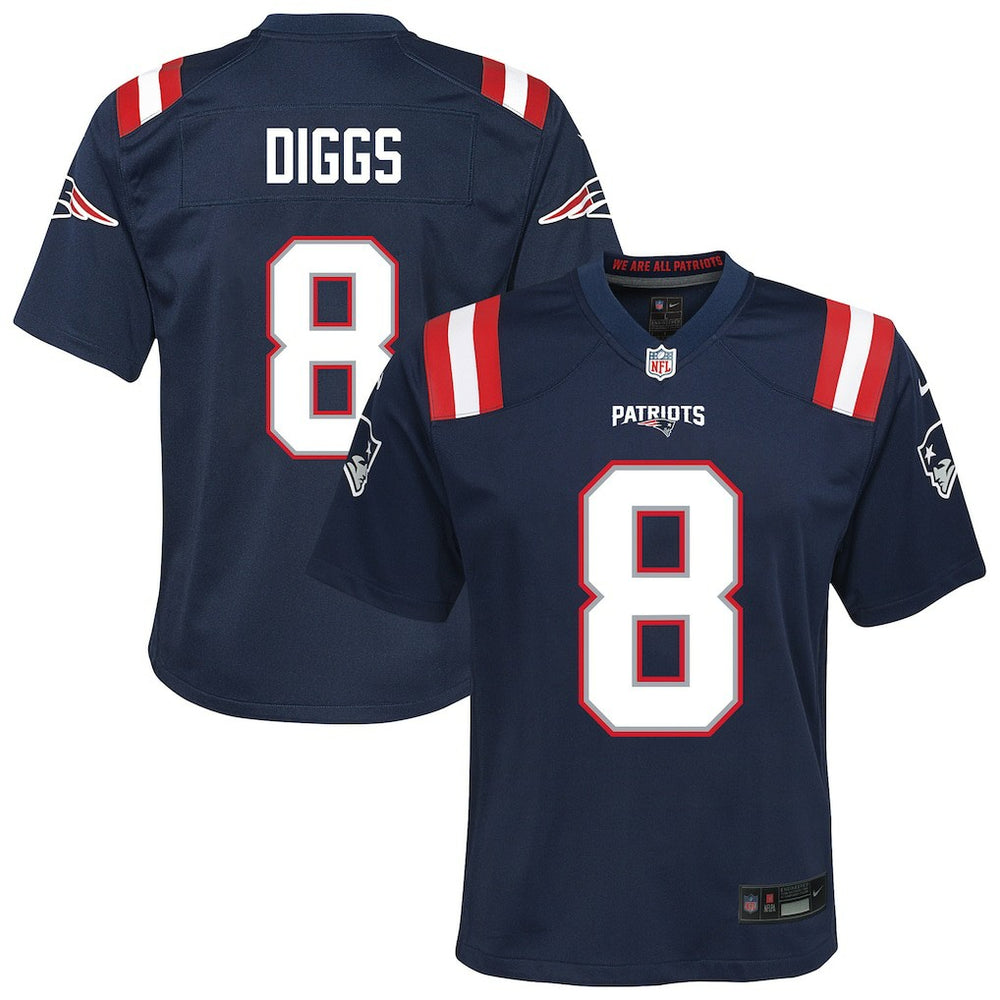 NFL Stefon Diggs New England Patriots Youth Team Game Jersey - Navy