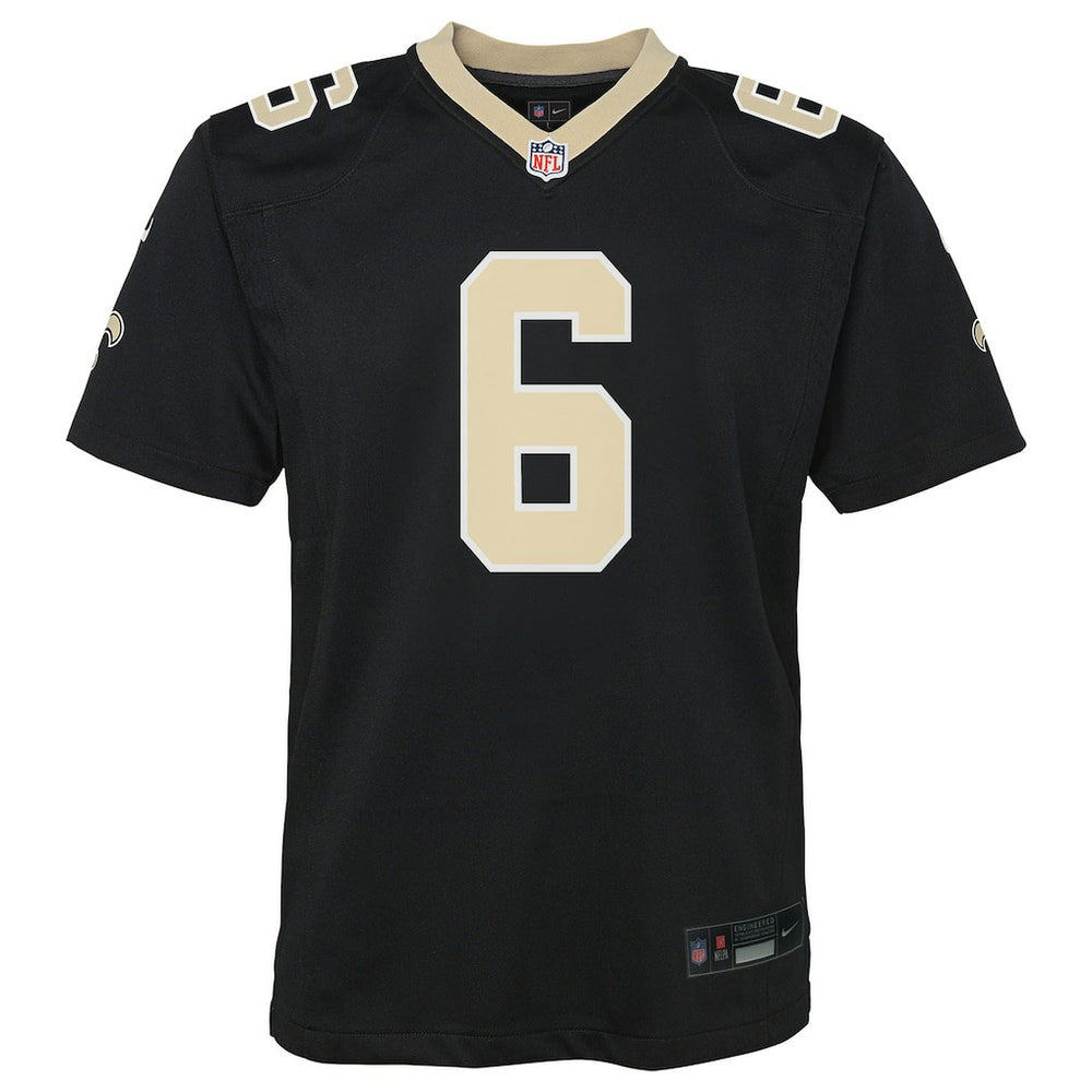 Tyler Shough New Orleans Saints Youth Team Game Jersey Black