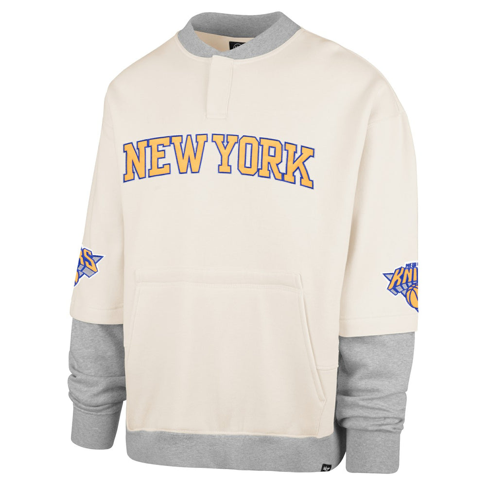New York Knicks '47 Crossover Collection Trifecta Double Layered Fleece Sweatshirt Cream
