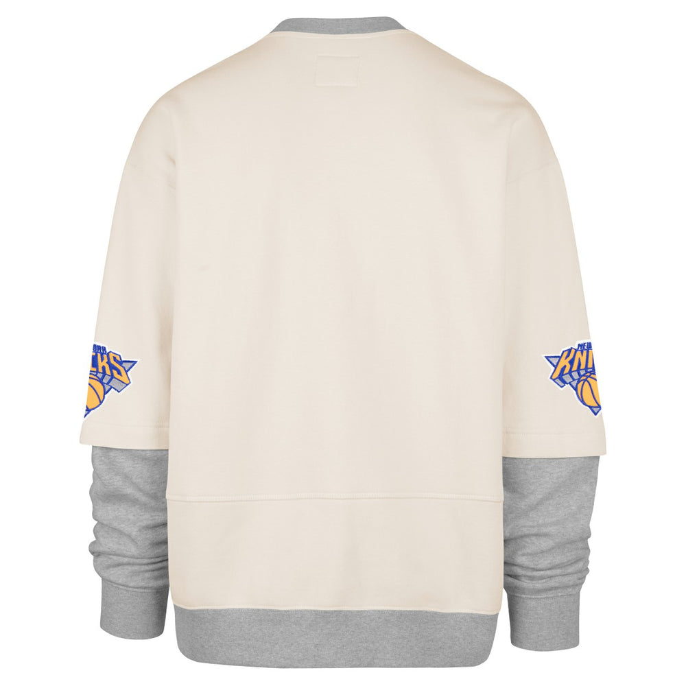 New York Knicks '47 Crossover Collection Trifecta Double Layered Fleece Sweatshirt Cream