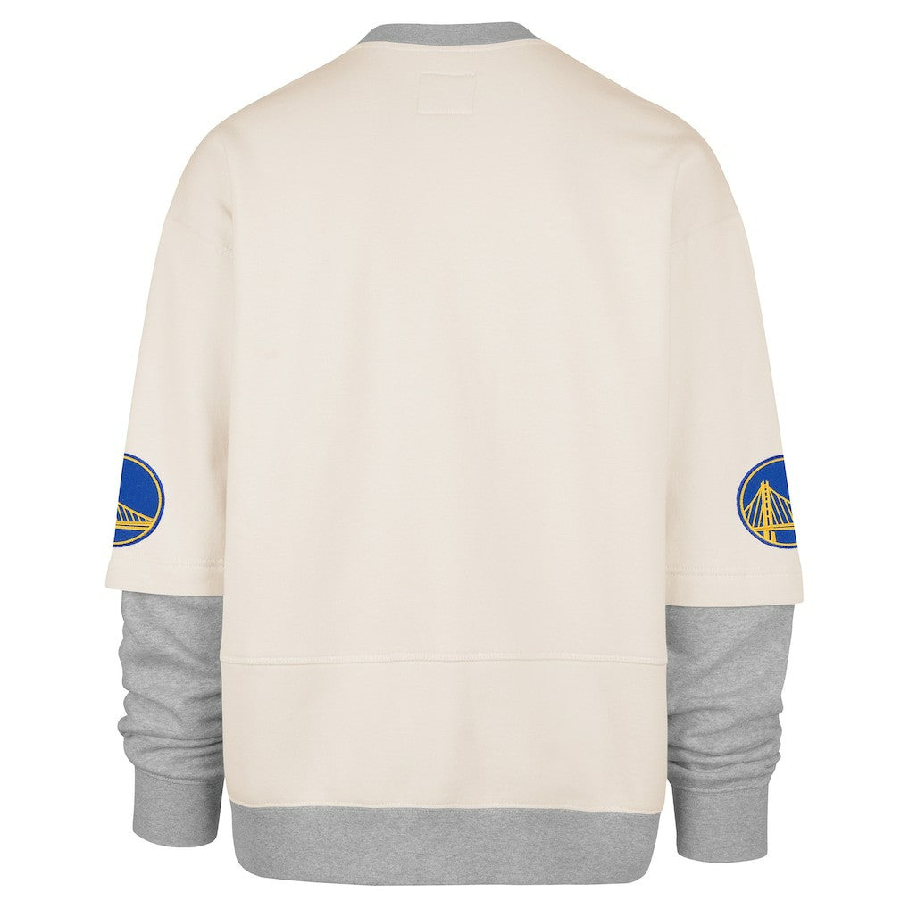 Golden State Warriors '47 Crossover Collection Trifecta Double Layered Fleece Sweatshirt Cream