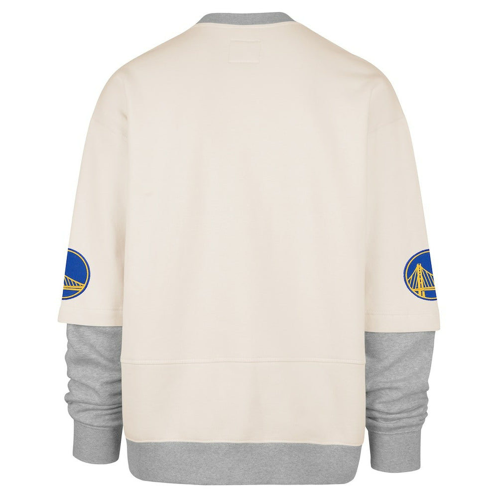 Golden State Warriors '47 Crossover Collection Trifecta Double Layered Fleece Sweatshirt Cream