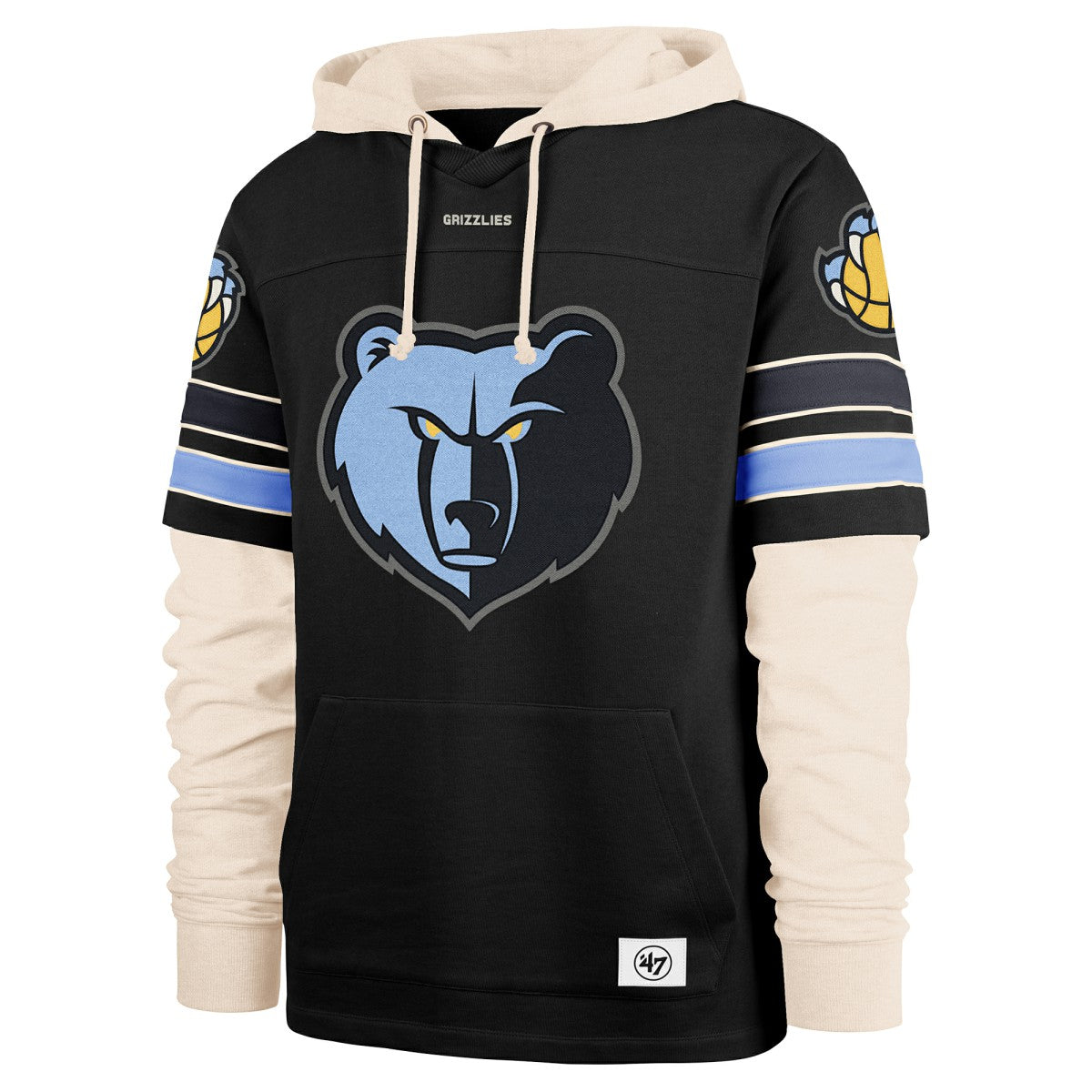Memphis Grizzlies '47 Split Zone Cornerback Duo Hoodie Black