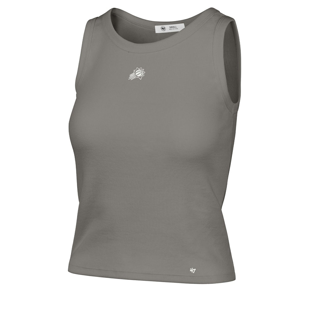Phoenix Suns '47 Women's Cropped Skyhook Baby Rib Tank Gray