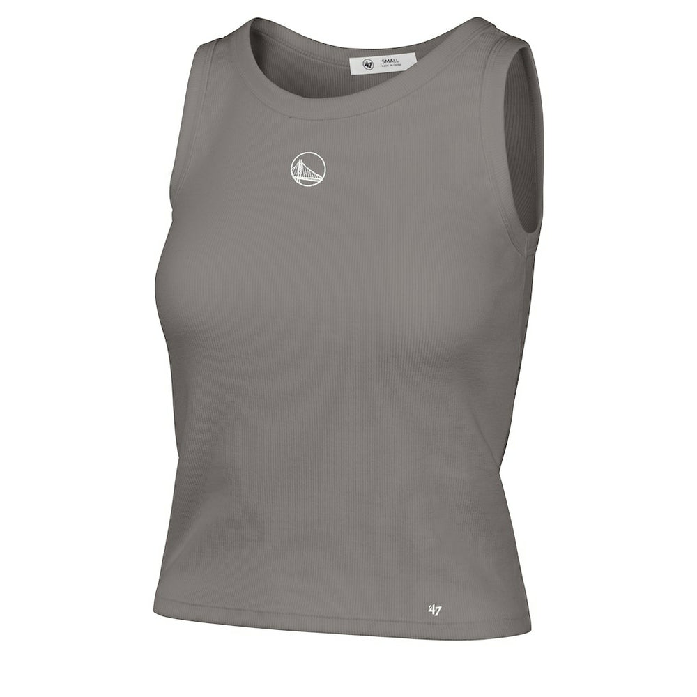 Golden State Warriors '47 Women's Cropped Skyhook Baby Rib Tank Gray