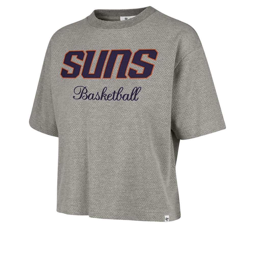 Phoenix Suns '47 Women's Pivot Drop Needle Cropped T-Shirt Gray