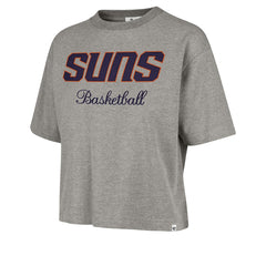 Phoenix Suns '47 Women's Pivot Drop Needle Cropped T-Shirt Gray