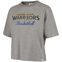 Golden State Warriors '47 Women's Pivot Drop Needle Cropped T-Shirt Gray