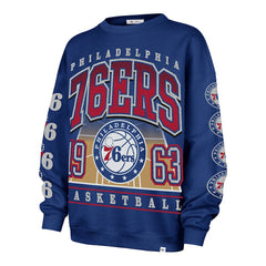 Philadelphia 76ers '47 Women's Go Big Oversized Sweatshirt Royal