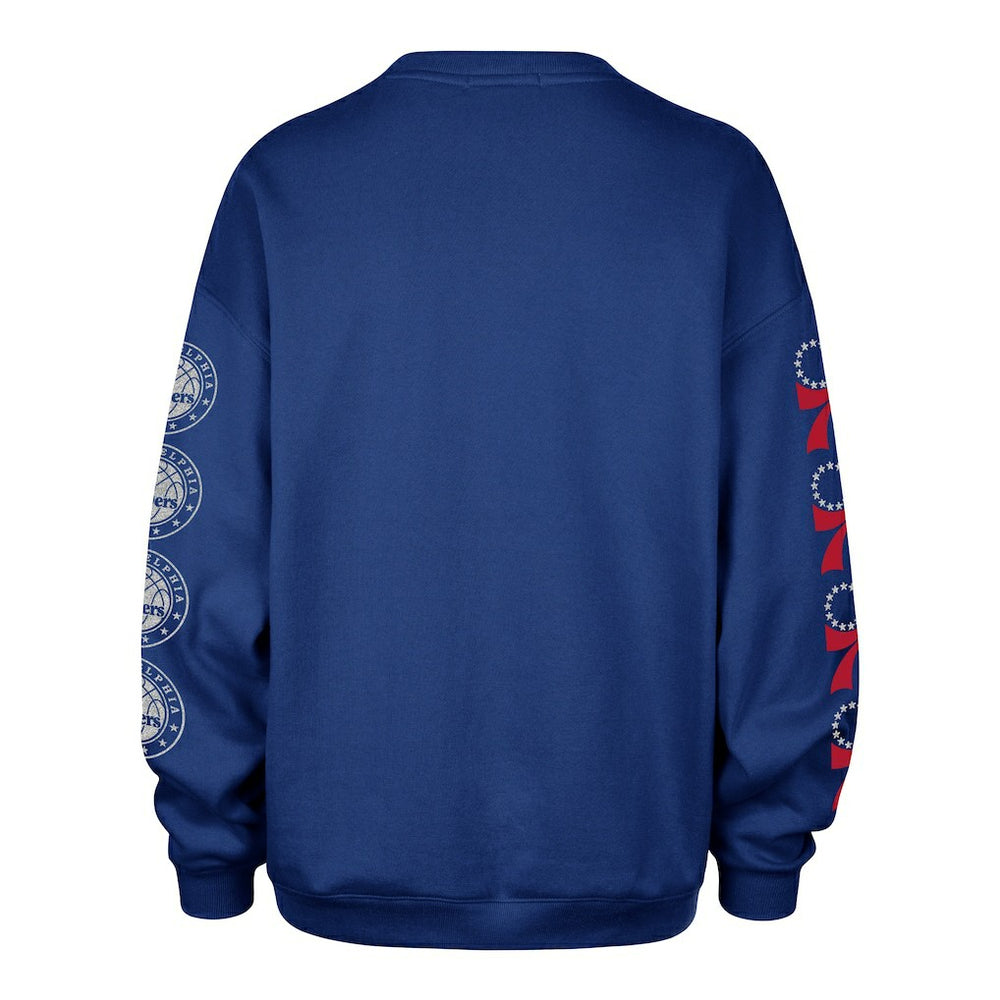 Philadelphia 76ers '47 Women's Go Big Oversized Sweatshirt Royal