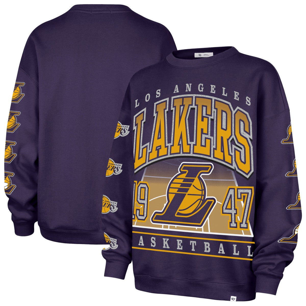 Los Angeles Lakers '47 Women's Go Big Oversized Sweatshirt Purple