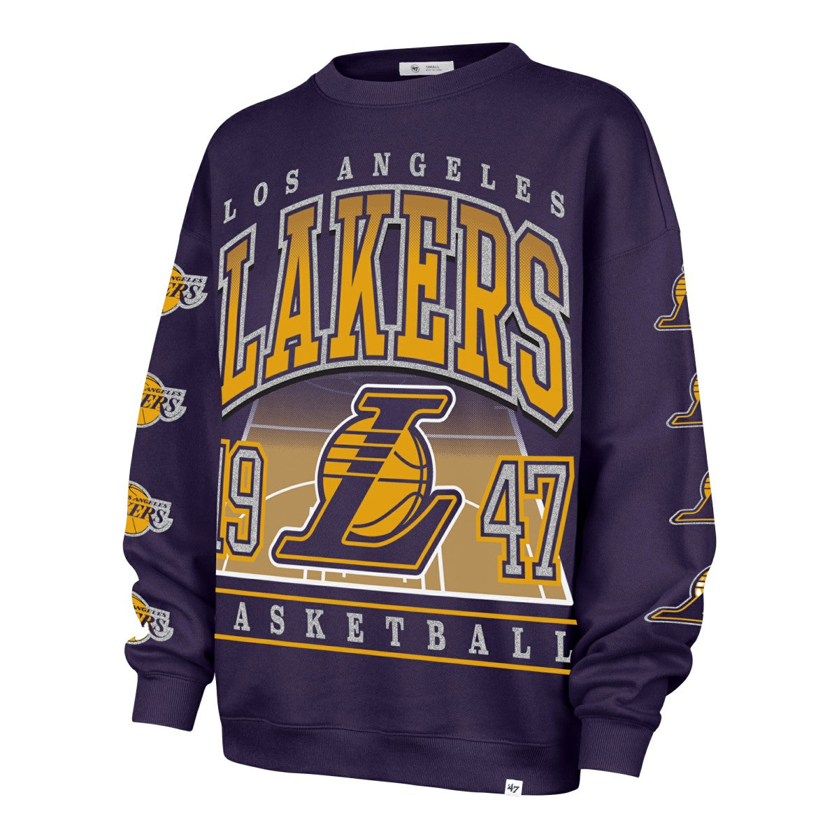 Los Angeles Lakers '47 Women's Go Big Oversized Sweatshirt Purple