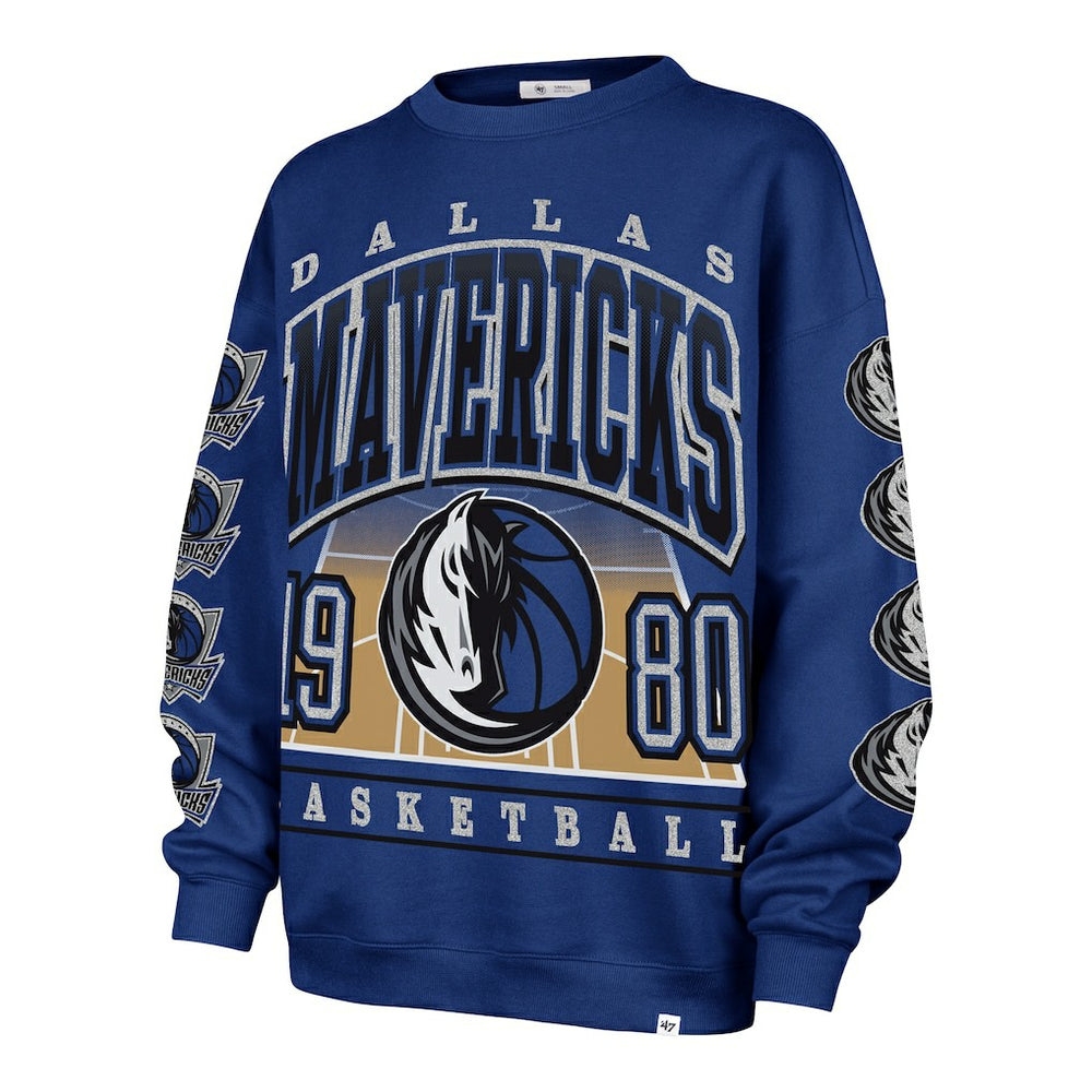 Dallas Mavericks '47 Women's Go Big Oversized Sweatshirt Blue