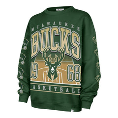Milwaukee Bucks '47 Women's Go Big Oversized Sweatshirt Hunter Green