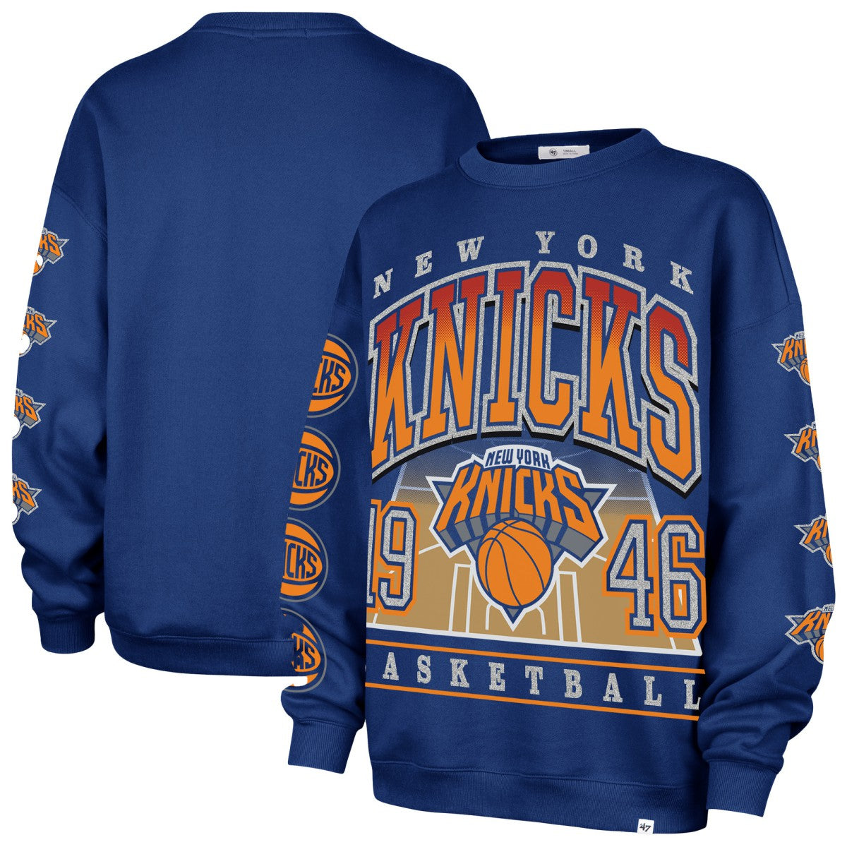 New York Knicks '47 Women's Go Big Oversized Sweatshirt Blue
