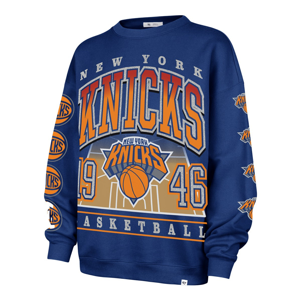 New York Knicks '47 Women's Go Big Oversized Sweatshirt Blue