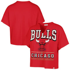 Chicago Bulls '47 Women's Elation Oversized Notch Neck T-Shirt Red