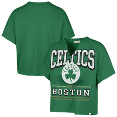 Boston Celtics '47 Women's Elation Oversized Notch Neck T-Shirt Kelly Green