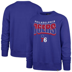 Philadelphia 76ers '47 Unisex Brush By Headline Crewneck Sweatshirt Royal