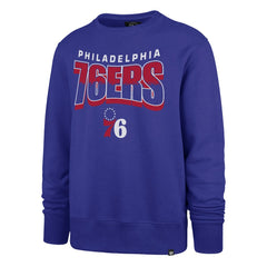 Philadelphia 76ers '47 Unisex Brush By Headline Crewneck Sweatshirt Royal