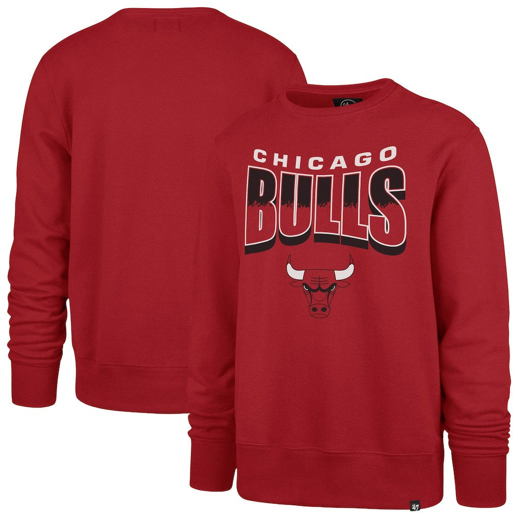 Chicago Bulls '47 Unisex Brush By Headline Crewneck Sweatshirt Red