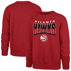 Atlanta Hawks '47 Unisex Brush By Headline Crewneck Sweatshirt Red