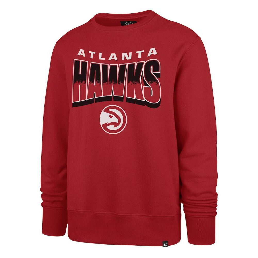 Atlanta Hawks '47 Unisex Brush By Headline Crewneck Sweatshirt Red