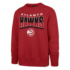 Atlanta Hawks '47 Unisex Brush By Headline Crewneck Sweatshirt Red