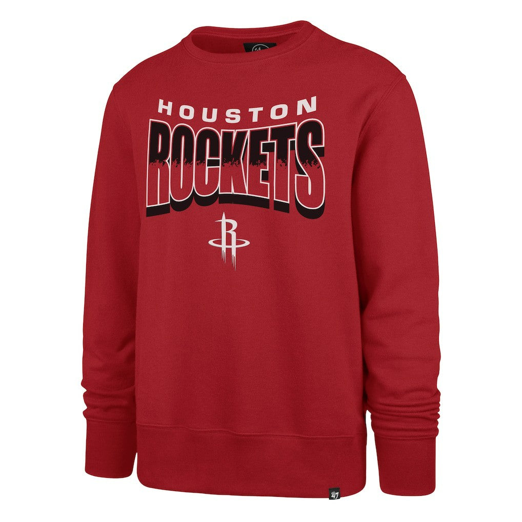 Houston Rockets '47 Unisex Brush By Headline Crewneck Sweatshirt Red
