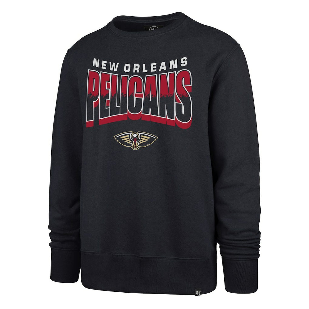 New Orleans Pelicans '47 Unisex Brush By Headline Crewneck Sweatshirt Navy