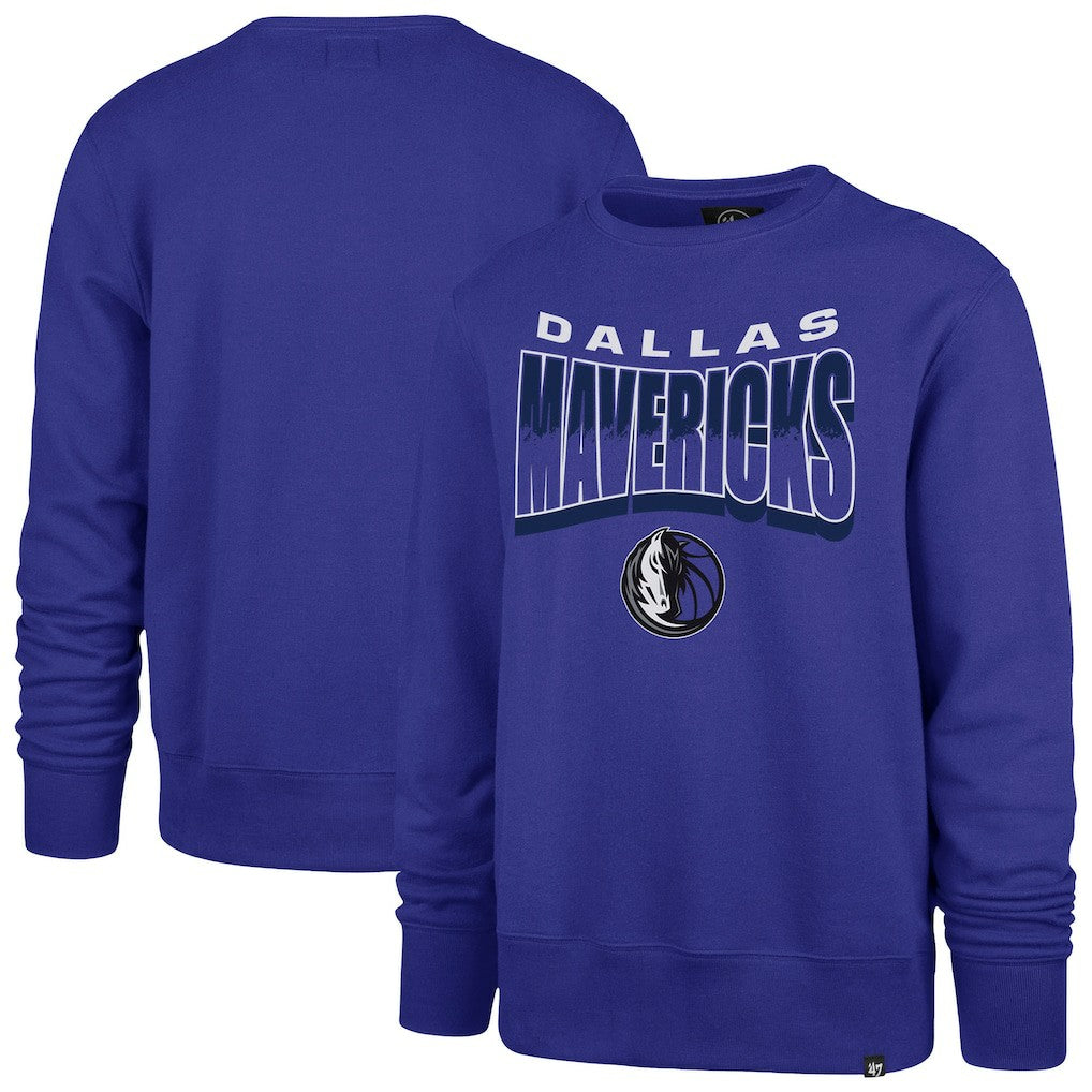 Dallas Mavericks '47 Unisex Brush By Headline Crewneck Sweatshirt Blue