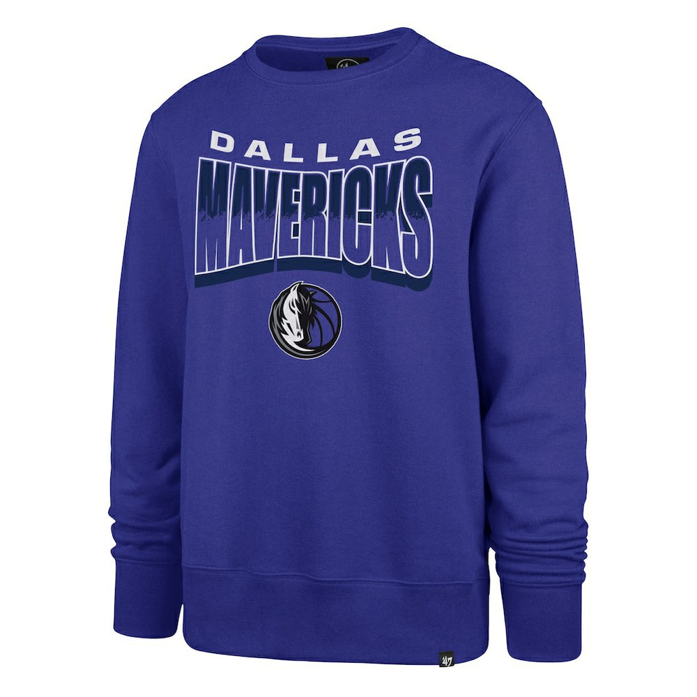 Dallas Mavericks '47 Unisex Brush By Headline Crewneck Sweatshirt Blue