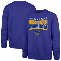Golden State Warriors '47 Unisex Brush By Headline Crewneck Sweatshirt Royal
