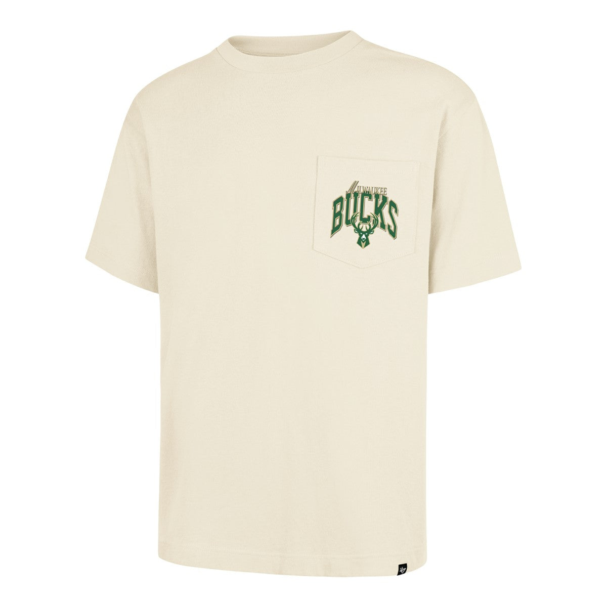 Milwaukee Bucks '47 Unisex Crossover Collection Foundation Pocket T-Shirt Cream