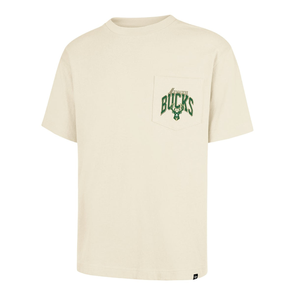 Milwaukee Bucks '47 Unisex Crossover Collection Foundation Pocket T-Shirt Cream